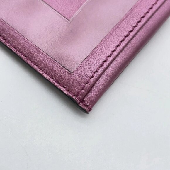 Auth GUCCI MicroGG GuccissimaShima Leather Pink Card Case - Picture 3 of 11